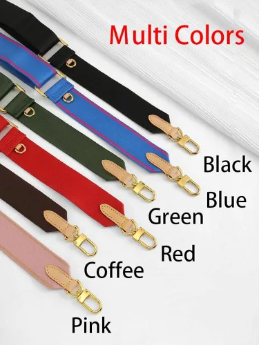 Vista 5 de TOURDREAM Correa cruzada suave ajustable para accesorios de Pochette, correa de lona ancha para bolso de diseñador