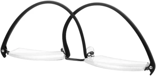 Vista 4 de Lentes de lectura de medio marco con estuche portátil, lentes de lectura delgados y ligeros para mujeres y hombres (2 pares 1.25)
