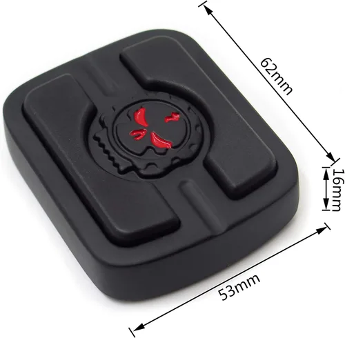 Vista 4 de XKH-Black Skull - Almohadilla de pedal de freno pequeña compatible con Night Train EFI FXSTBI Springer Softail FXSTS Softail Custom FXSTC Softail