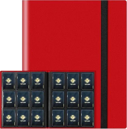 Vista 19 de Carpeta de cartas de 4 bolsillos para 160 fundas, carpeta de cartas álbum para colección de cartas intercambiables para cartas deportivas, cartas