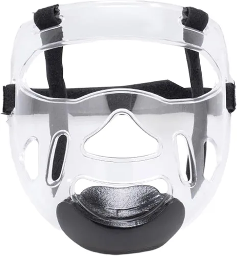 Vista 11 de DYNWAVE Máscara de taekwondo transparente, cubierta protectora extraíble para la cabeza, protector facial, protector facial engrosamiento para artes