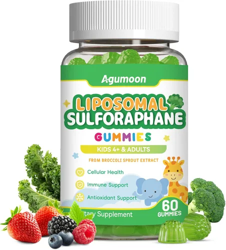 Vista 8 de Gomitas liposomales de sulforafano con vitamina C, E glutatión 120