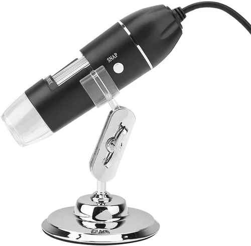 Vista 8 de Microscopio USB, 50X-500X 0.3MP Microscopio LED Lupa USB para computadora con soporte para verificación industrial de PCB, evaluación de joyas