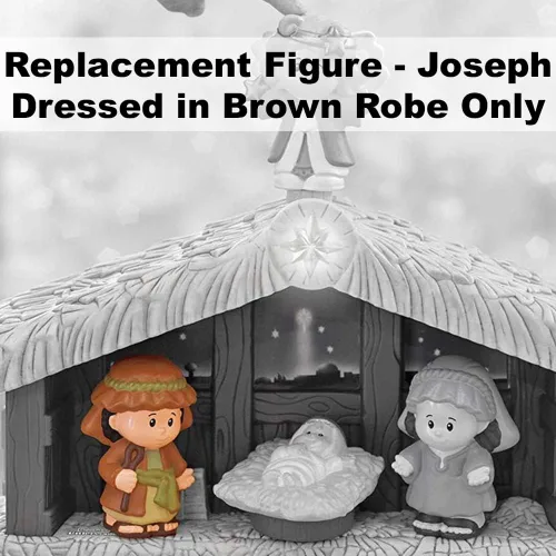 Vista 3 de Pieza de repuesto para el juego de pesebre Fisher-Price Little People J2404 ~ Joseph ~ Funciona muy bien para otros pesebres, historia bíblica