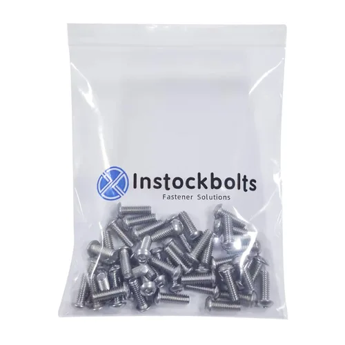 Vista 5 de Tornillos de cabeza de botón de 1/4-20 × 1/2 pulgadas, acero inoxidable 18-8 (304), tornillos de cabeza de botón hexagonal Allen, 50