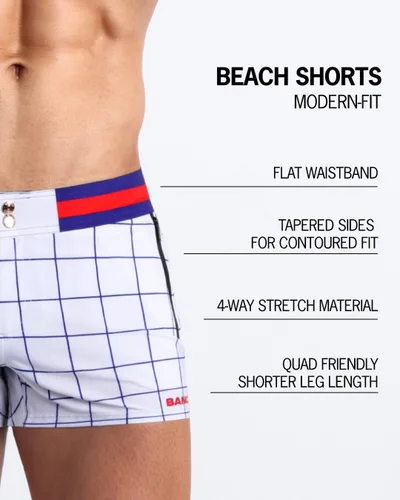 Vista 90 de Bang Men's Swimwear - Beach Shorts - Stretchy Quick-Dry All-Use Premium Swimsuit Trunk Square Cut