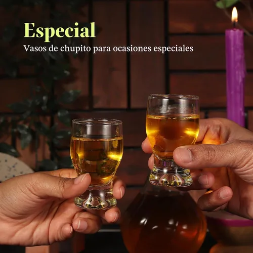 Vista 7 de QUAFFER Vasos de chupito (juego de 4) – Elegantes vasos de chupito transparentes de 2 onzas – Vodka clásico de whisky vodka tequila Jerez Brandy