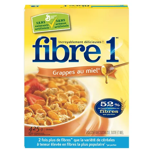 Vista 10 de Fibre 1 Cereal en racimo de miel, 425g/15oz.
