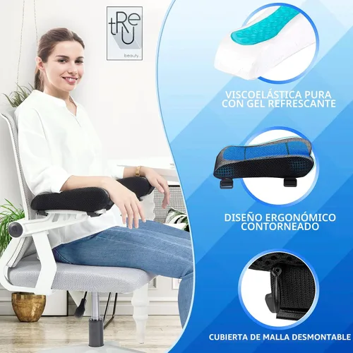 Vista 2 de BEAUTRIP Almohadillas ergonómicas para reposabrazos de oficina, cojín de soporte de codo para computadora, juegos y sillas de escritorio