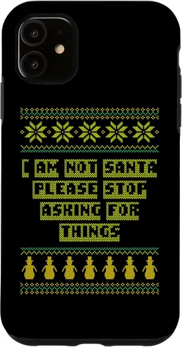 Vista 6 de iPhone 12 mini I Am Not Santa Stop Asking Things Christmas Parents Xmas Case