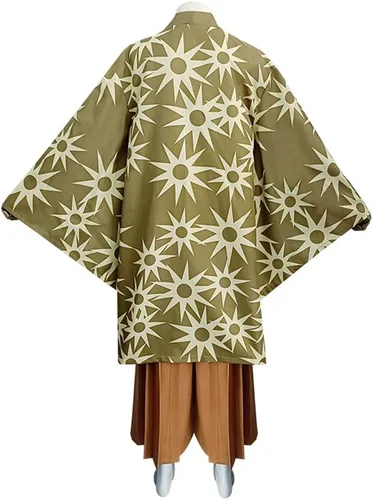 Vista 4 de Haganezuka Hotaru - Disfraz de kimono de demonio de anime para hombre, uniforme de Halloween