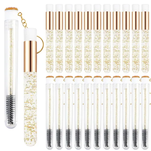 Vista 11 de 30 cepillos de champú de pestañas de cristal, cepillo de limpieza de pestañas, cepillos de maquillaje suaves para limpieza de extensiones