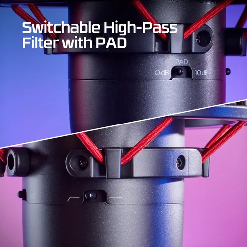 Vista 7 de HyperX Micrófono ProCast: micrófono de condensador de diafragma grande, conexión XLR