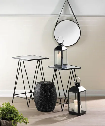 Vista 4 de Zings & Thingz 57074344 - Espejo de pared con correa de piel sintética, color negro