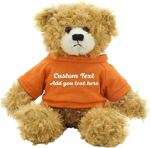 Vista 14 de Oso Brandon beige personalizado – Juguete de peluche personalizado de 12 pulgadas – Regalo perfecto de oso personalizado para graduación, San