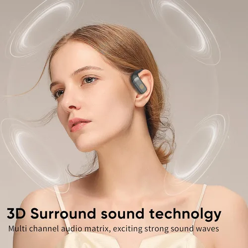 Vista 16 de BUGANI Auriculares de oreja abierta, auriculares inalámbricos Bluetooth 5.4 con tiempo de reproducción de 60 horas, micrófono con cancelación