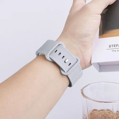 Vista 6 de Correas de silicona compatibles con Apple Watch Band Ultra de 1.929 in 1.811 in 1.772 in 1.732 in 1.614 in 1.496 in 1.575 in 1.654 in para mujeres