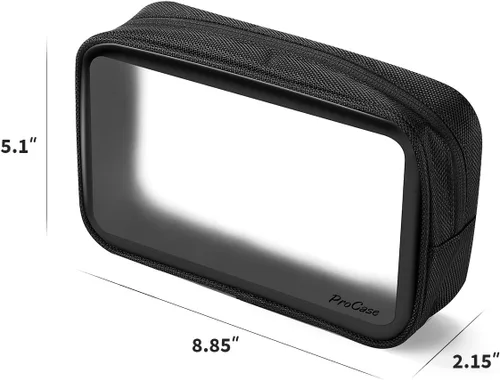 Vista 3 de ProCase Bolsa para dispositivos electrónicos, organizador de accesorios de viaje, bolsa de almacenamiento para disco duro, ratón, cables USB