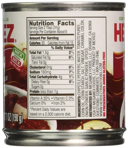 Vista 2 de Herdez chiles, chipotle S1418227, 7 OZ