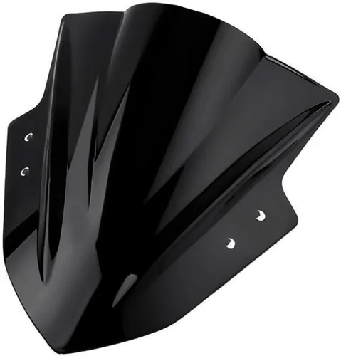 Vista 5 de Amazicha Parabrisas para Kawasaki Ninja 300 EX300R EX300 2013 2014 2015 2016 2017 (negro) pantalla deflector de viento de doble burbuja