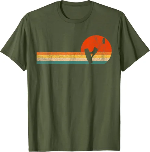 Vista 6 de Camiseta retro de kitesurf de kitesurf de kiteboarder vintage, Negro, S