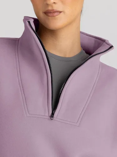 Vista 5 de Trendy Queen - Sudaderas con media cremallera y capucha de gran tamaño, extragrande, para otoño, Y2K, ropa de invierno