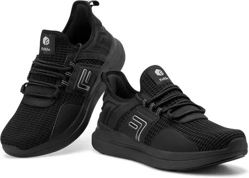 Vista 4 de FitVille Tenis anchos para hombre, zapatos deportivos para correr por carretera con puntera ancha, núcleo fresco