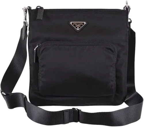 Vista 2 de Prada Bolso bandolera unisex de nailon Tessuto negro medio Negro