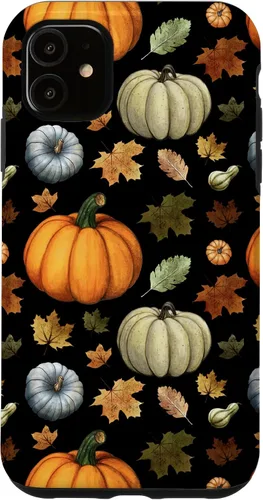 Vista 8 de iPhone 16 Falling Leaves Autumn and Pumpkin Happy Fall Case