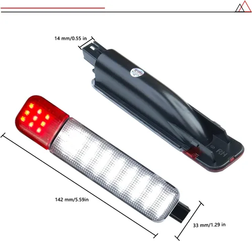 Vista 7 de 4 luces LED de cortesía para puertas para Chevy Silverado GMC C/K Compatible con Sierra 1500 2500 3500, Suburban, Avalanche, Hum-mer H2 Yukon