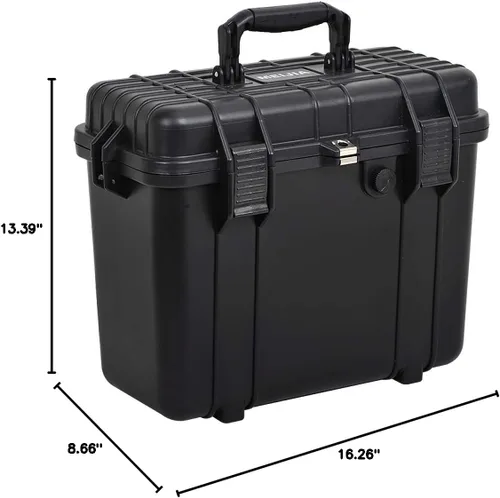 Vista 10 de MEIJIA Funda rígida impermeable para cámara para todo tipo de clima con espuma de ajuste personalizado incluida, elegante negro, apto para drones