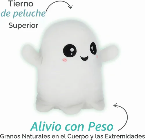 Vista 3 de 1i4 Group Warm Pals - Fantasma que brilla en la oscuridad, felpa pesada