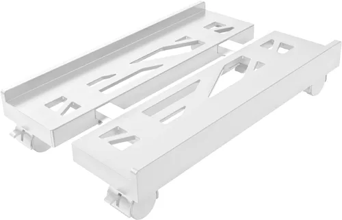 Vista 10 de Soporte de CPU móvil ajustable, Soporte de torre de computadora ventilado con 4 ruedas con rodamientos se adapta a la mayoría de torres de PC