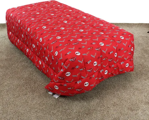 Vista 2 de College Covers Everything Comfy C7 Corvette - Edredón reversible, tamaño matrimonial, 80 x 90 pulgadas