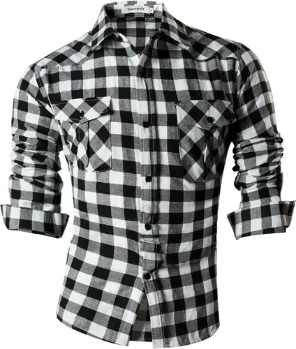 Vista 71 de JZS041, camisa de vestir de manga larga para hombre