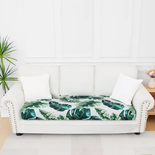 Vista 34 de Smiry Fundas de cojín de sofá estampadas, fundas elásticas suaves para sofá, fundas de sofá lavables antideslizantes, protector de muebles para Beige