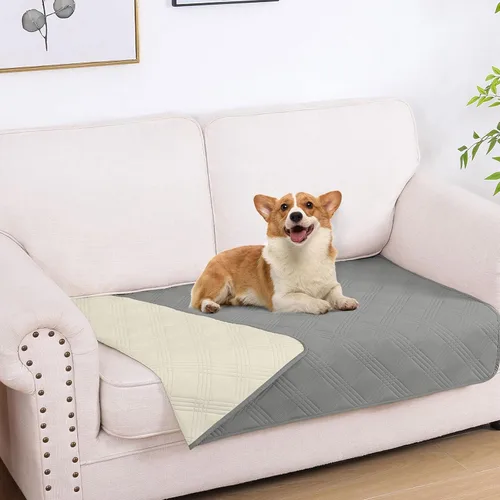 Vista 58 de hyha - Manta impermeable para cama de perro, mantas suaves para mascotas, funda impermeable para sofá para perros, fundas reversibles lavables