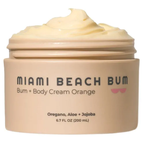 Vista 11 de Miami Beach Bum Bum Body Cream - Loción Bum de 3.4 oz de aloe de orégano + humectante diario de jojoba para la salud de la piel, protuberancias