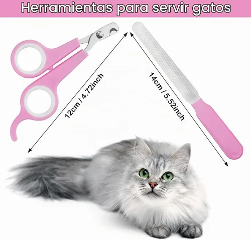 Vista 3 de Juego de 5 cortaúñas para perros y gatos, recortadores de uñas de garras para mascotas, con bloqueo protector para evitar cortes excesivos Rosa