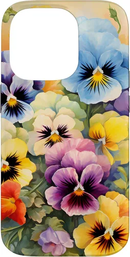 Vista 17 de Southern Boho Chic Happy Pansy Floral Garden Bouquet Case for iPhone 17