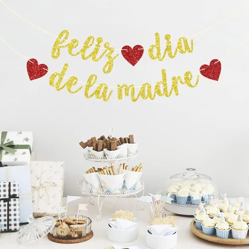 Vista 2 de Cartel de Feliz Día de la Madre, decoración del día de la madre, decoración de cumpleaños de mamá, decoraciones de fiesta de feliz día de la madre