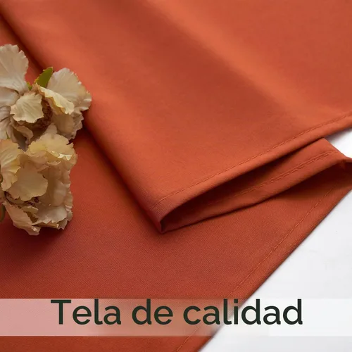 Vista 3 de MIULEE Burnt Orange Fall Semi Sheer Privacy Curtains 2 Panels 52W x 96L Naranja quemado