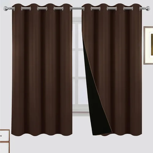 Vista 15 de LEMOMO Cortinas 100% opacas de 38 x 54 pulgadas, 2 paneles de oscurecimiento con aislamiento térmico para dormitorio
