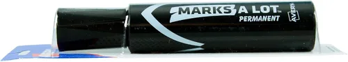 Vista 4 de Avery Marks-A-Lot - Marcador permanente, tamaño jumbo estilo escritorio, punta de cincel, resistente al agua y al desgaste, marcador negro (24138)