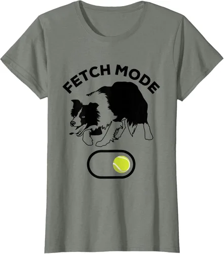 Vista 14 de Border Collie Stuff - Camiseta de pelota de tenis para hombre, Border Collie Fetch, Blanco Gris Oscuro