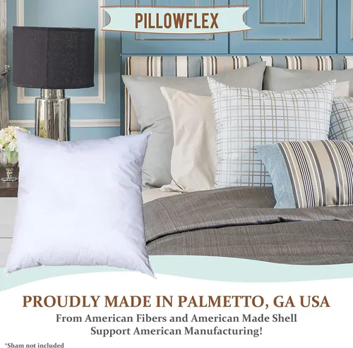 Vista 3 de Pillowflex almohada con inserto de goma espuma, relleno de poliéster, lavable a máquina Square Throw Form, Plush Loft, Cozy Comfort, Supportive