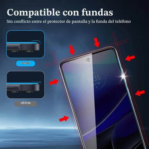 Vista 3 de Protector de pantalla de privacidad para Motorola Moto G Stylus 5G