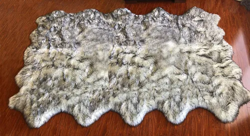 Vista 88 de LAMBZY Alfombra de piel de oveja auténtica, parte inferior gruesa y fuerte, fácilmente lavable, resistente a las manchas, perfecta para sala