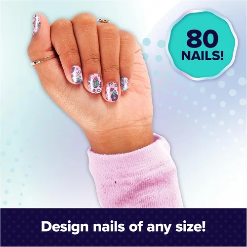 Vista 4 de Cool Maker, GO Glam - Kit de uñas de recambio, diseños de unicornio y sirena, estilo 80 uñas (el empaque puede variar), juguetes de manualidades