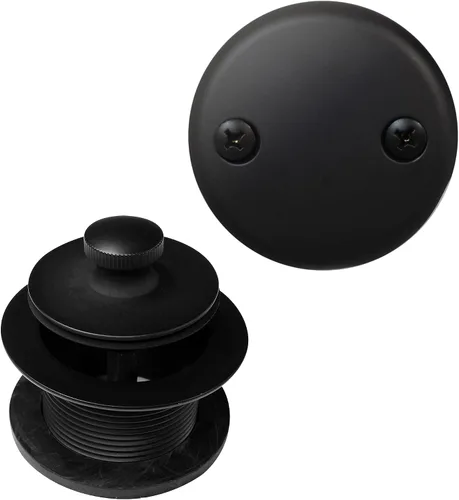 Vista 8 de Westbrass 597144-62 Conjunto de desbordamiento y desbordamiento tubular de polietileno de 14 pulgadas con placa frontal de 2 agujeros y tapón